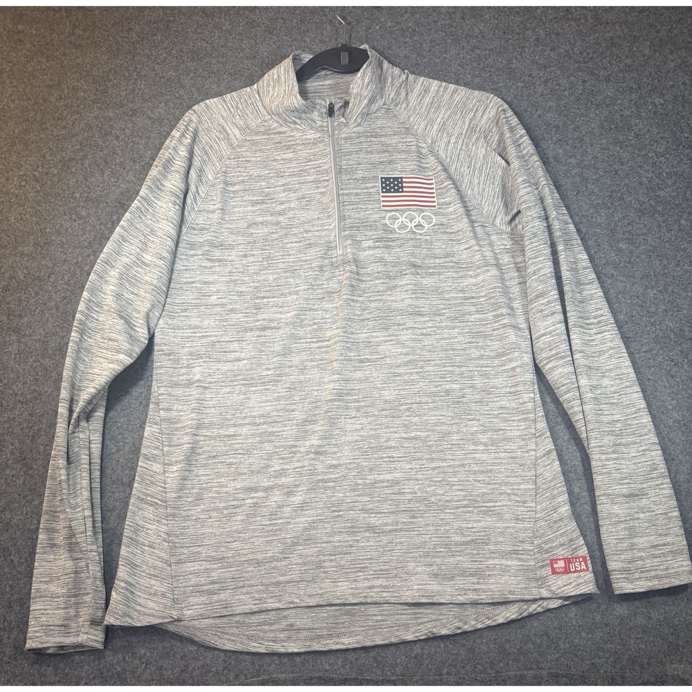 USA Team Apparel 1/4 Zip Women's  Large Olympics Team Athletic Fit Sleeve Logo‎